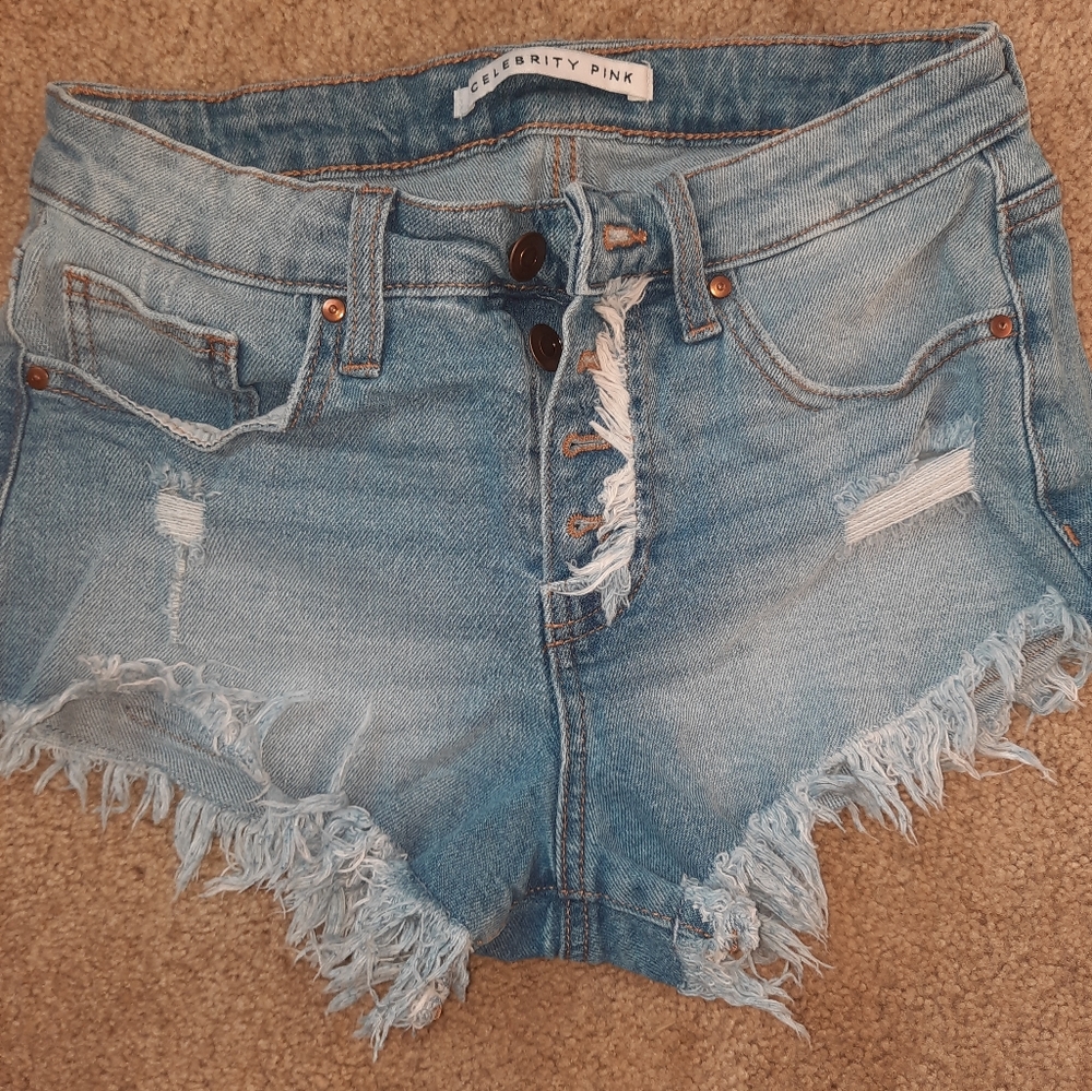 Woman's (juniors) celebrity Pink jean shorts